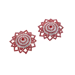 Cache-tétons gems rouge