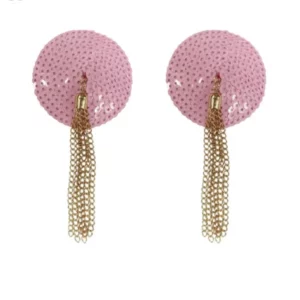 Cache-tétons en sequin rose
