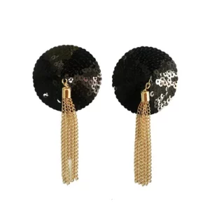 Cache-tétons en sequin noir