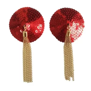 Cache-tétons en sequin rouge